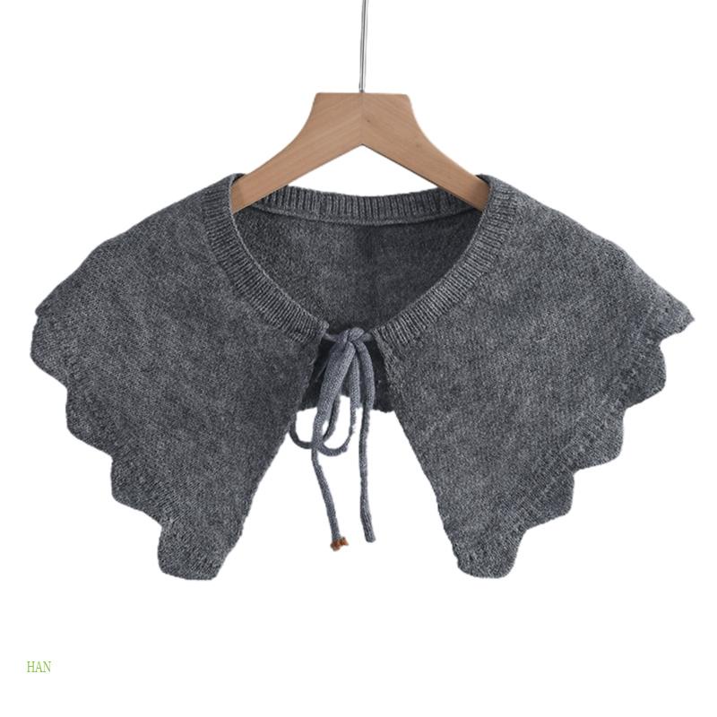 Khăn Choàng Dệt Kim Hình Tam Giác Có Thể Tháo Rời Cho Nữ