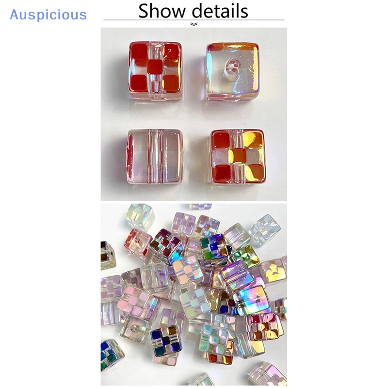 Set 10 Hạt Xúc Xắc Bằng Acrylic Tráng Men 14MM Nhiều Màu Sắc Thời Trang