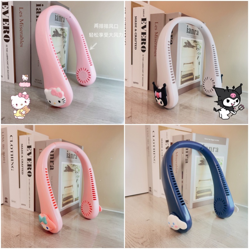 Quạt Đeo Cổ Không Cánh Sạc Pin 1200Mah 3 Tốc Độ Tiện Dụng