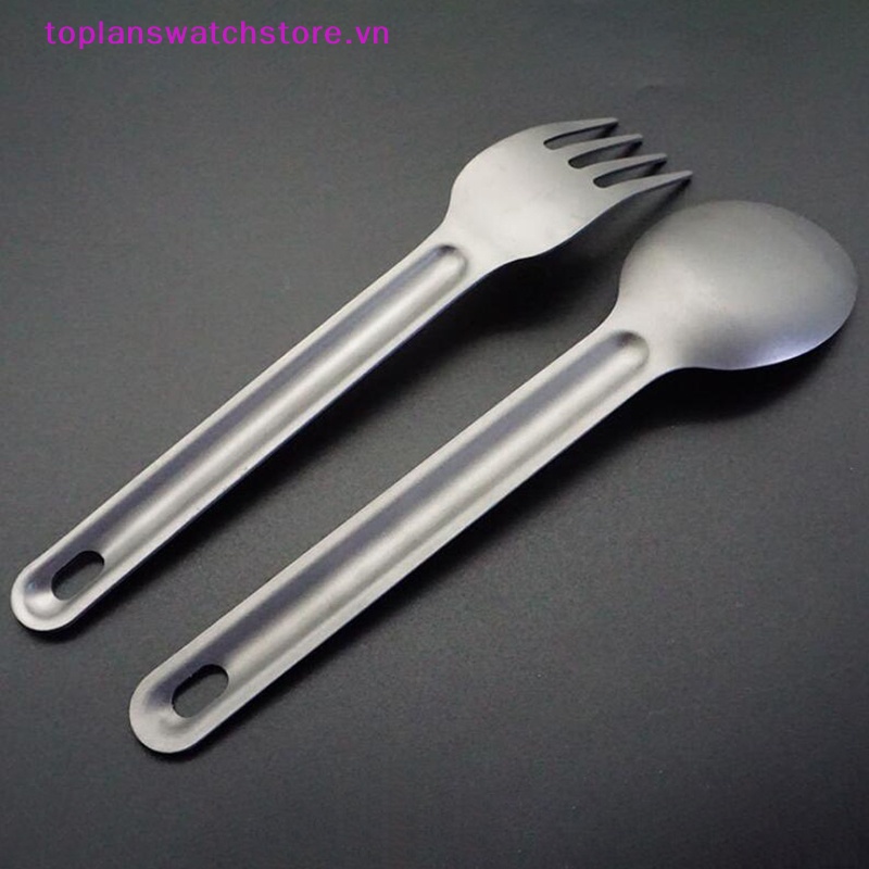 Bộ Muỗng Nĩa Bằng Titan Dùng Cắm Trại Tiện Dụng