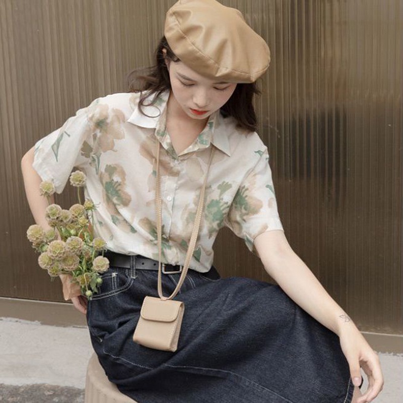 Áo Sơ Mi Ngắn Tay Form Rộng Phong Cách Hàn Quốc Dành Cho Nữ