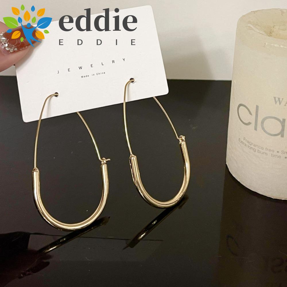 Khuyên Tai Kim Loại 26Eddie Kiểu Dáng Đơn Giản Sang Trọng Phong Cách Hàn Quốc