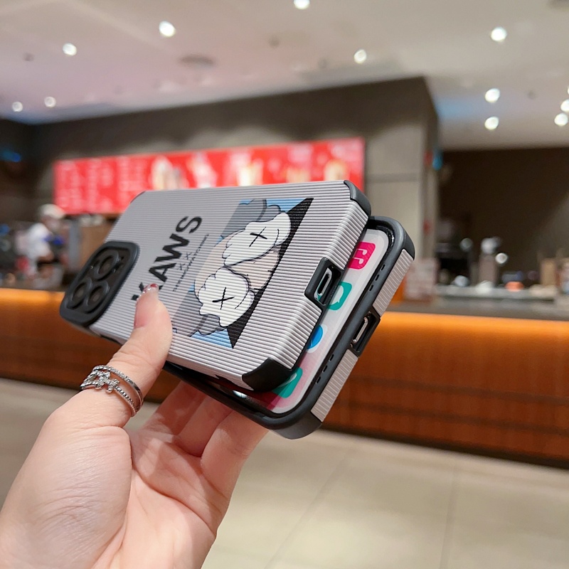 Ốp Điện Thoại TPU Mềm Chống Trượt Chống Sốc In Hình KAWS Cho iPhone 14 Pro Max 13 12 11 Pro X XS XR 7 8 Plus SE Sự Bảo Vệ