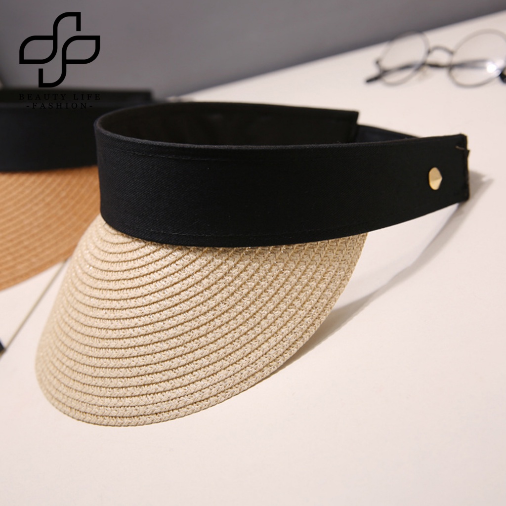 Nón Chống Nắng Hở Chóp Màu Sắc Tương Phản Thời Trang Dành Cho Nữ