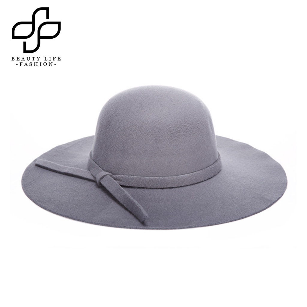 Nón Nỉ Vành Tròn Phong Cách Vintage Thanh Lịch Dễ Phối Đồ Cho Nữ