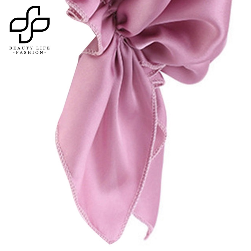 Mũ Trùm Đầu Bằng Vải Satin Mềm Màu Trơn Chống Gió Nhẹ Nhàng Đơn Giản Có Thể Điều Chỉnh Được Cho Nữ beautylifefashion