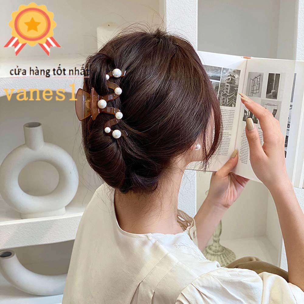 Kẹp Tóc Hình Cá Mập Bằng Acrylic Dễ Phối Đồ VANES1