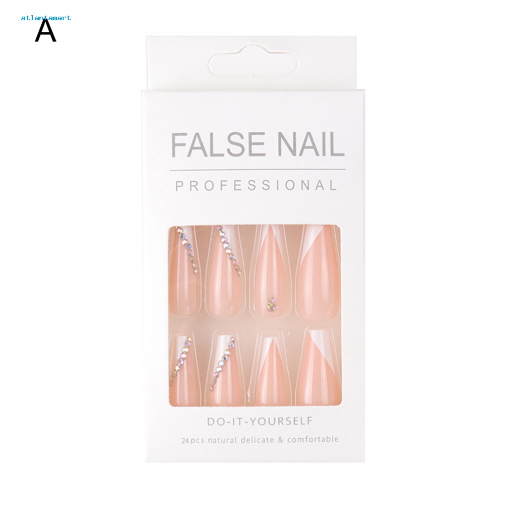 Túi Đựng Đồ Dùng Cao Cấp Tiện Dụng| 1 Bộ Móng Tay Giả Đính Đá Bằng Nhựa Không Gây Kích Ứng Màu Sắc Tươi Sáng Dễ Tẩy Trang DIY