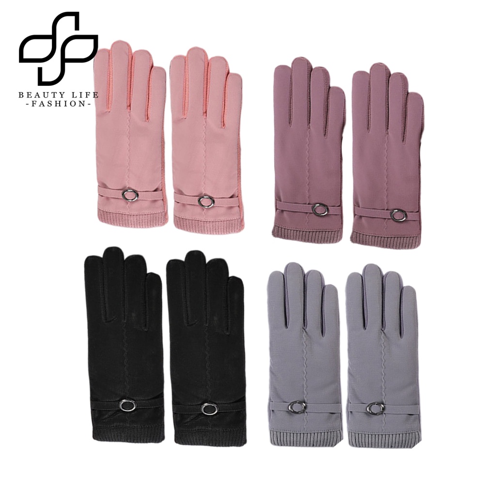 1 Đôi Găng Tay Siêu Mềm Giữ Ấm Chống Thấm Nước Có Thể Chạm Màn Hình Cảm Ứng Thời Trang Mùa Đông Cho Nữ