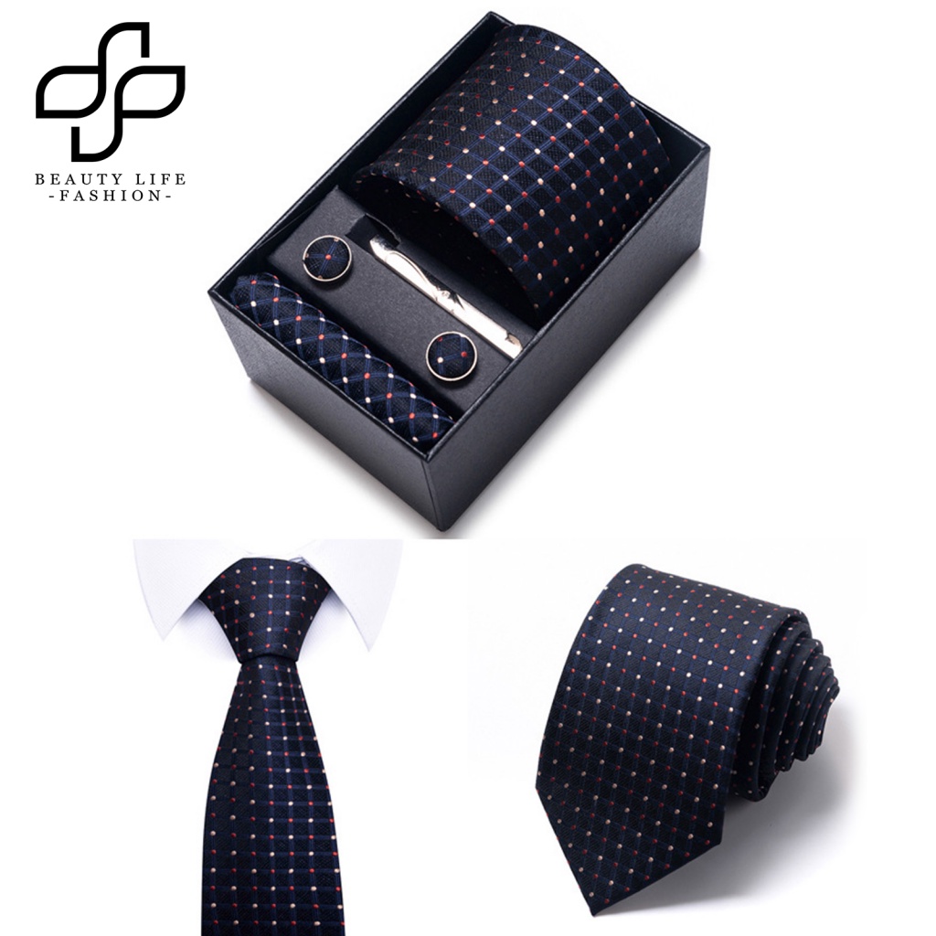Bộ 4 Kẹp Cà Vạt / Khăn Quàng Cổ In Họa Tiết Sang Trọng Thời Trang Cho Nam