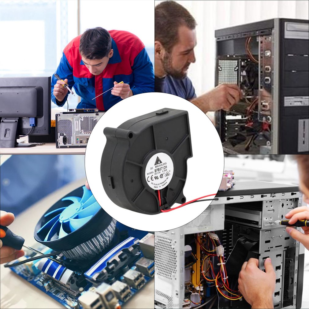 12V Computer Case Cooling Blower Centrifugal Projector Fan Quiet Heat Resistance Dissipation [Q/8]