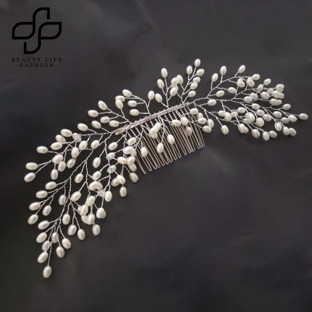 Kẹp Tóc Đính Ngọc Trai Giả Chống Oxy Hóa Thời Trang Cho Cô Dâu