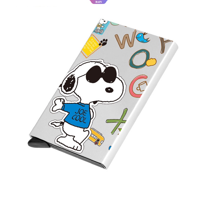 Ví Nhôm Mini Đựng Thẻ Tín Dụng / Danh Thiếp Tự Động Bật Lên In Họa Tiết Hoạt Hình Dễ Thương