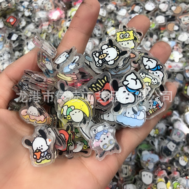 SANRIO  Quần Lót acrylic 2cm Hình Vuông Họa Tiết shin-chan / spongebob Làm Bằng Tay diy