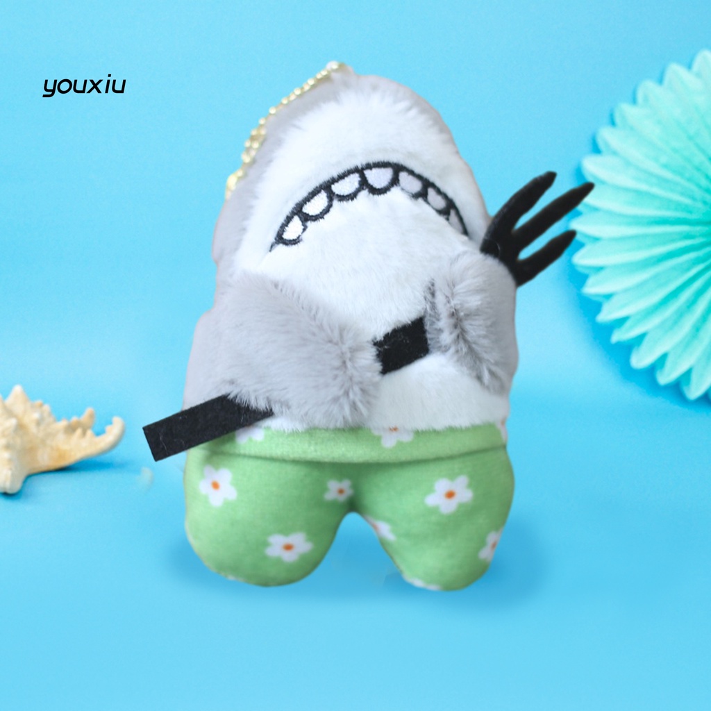 Đồ chơi nhồi bông Hình Cá Mập / Dưa Hấu / Ong Hoạt Hình 12cm Trang Trí Ba Lô