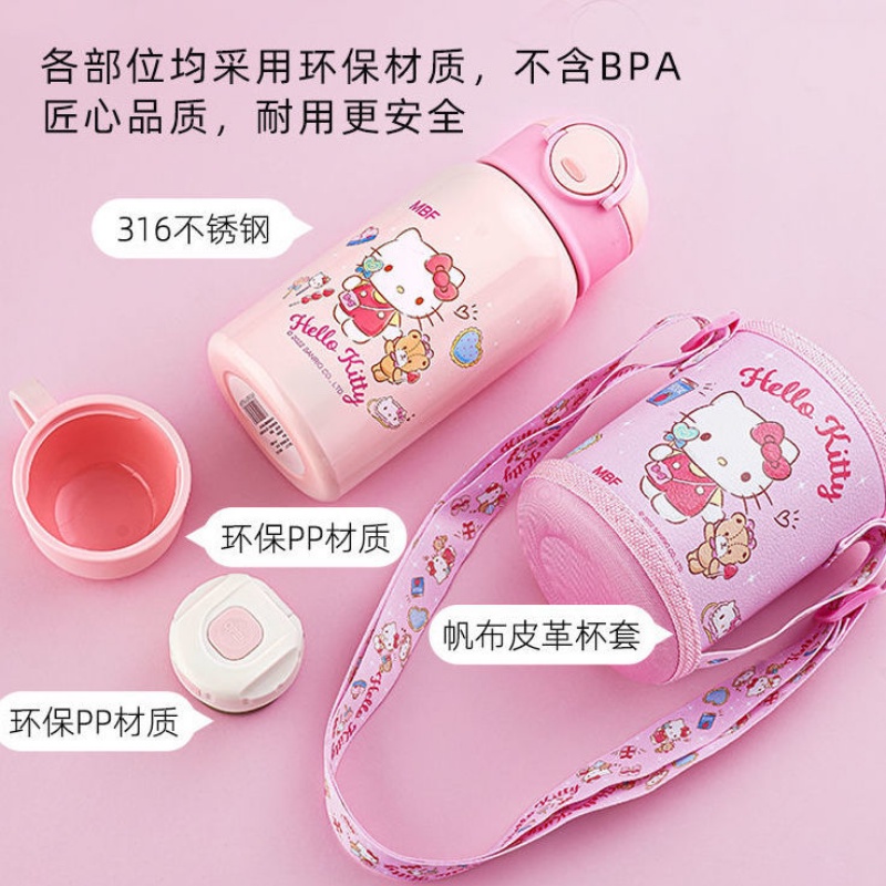 Bình Nước Giữ Nhiệt 500ml Chất Liệu Thép Không Gỉ 316 Họa Tiết Hoạt Hình Dễ Thương