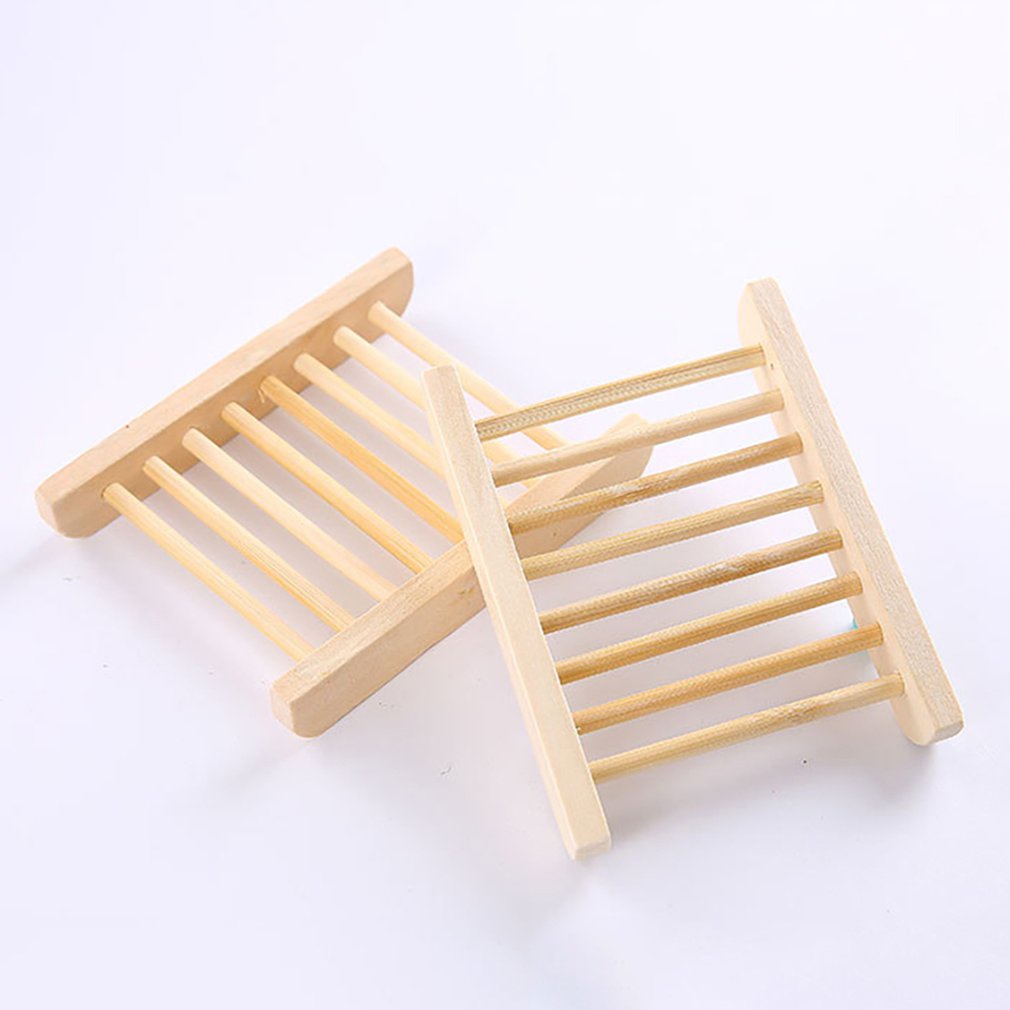 =Christmas=Soap Dishes Portable Natural Wood Soap Tray Holder Dish Storage Organizer