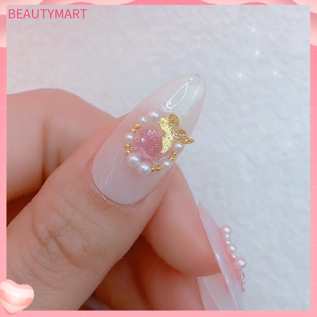 Phụ Kiện Trang Trí Móng Tay Hình Bướm Bằng Kim Loại Lấp Lánh