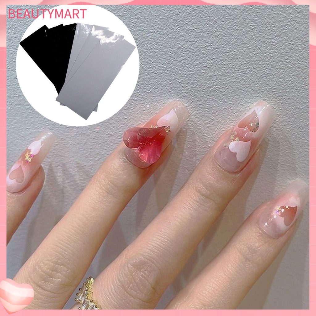 Bộ 7 Khuôn Dán Trang Trí Móng Tay Hình Trái Tim / Ngôi Sao / Bươm Bướm Xinh Xắn