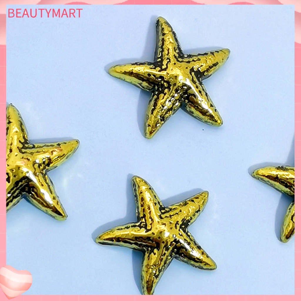 Túi 10 Phụ Kiện Trang Trí Móng Tay Nghệ Thuật Hình Hoa 3D Bằng Hợp Kim Chống Rỉ Sét DIY