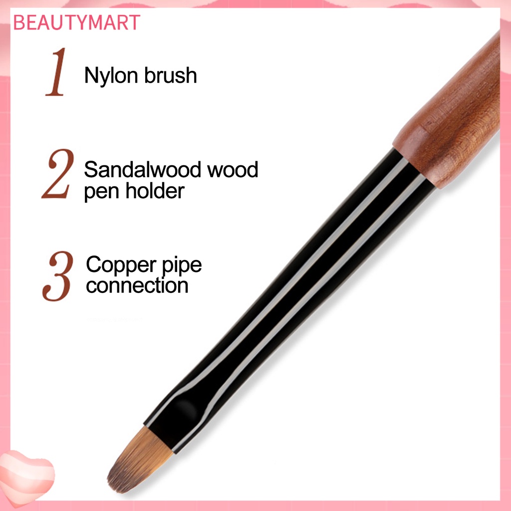 Cọ Sơn Móng Tay Lông Mềm Cán Gỗ Đàn Hương Thoải Mái Dễ Sử Dụng