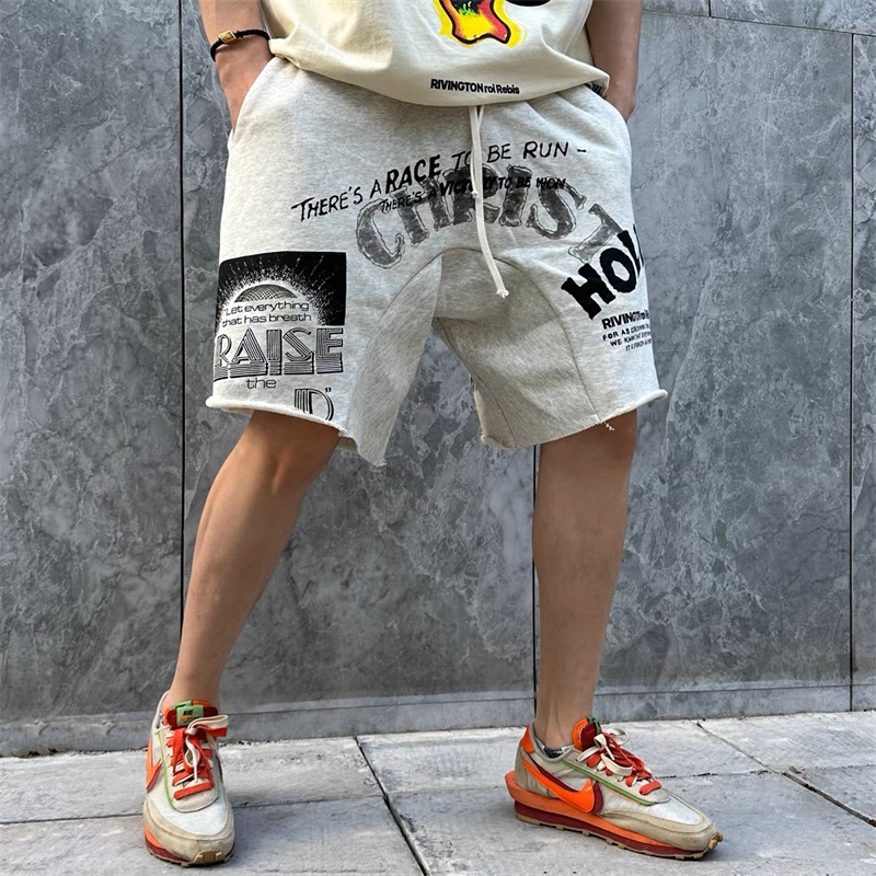 Quần Short Dây Rút In Chữ Co Dáng Rộng Thoải Mái Phong Cách Đường Phố Thường Ngày Cho Cả Nam Và Nữ F8O 8 G x R &amp; - Co