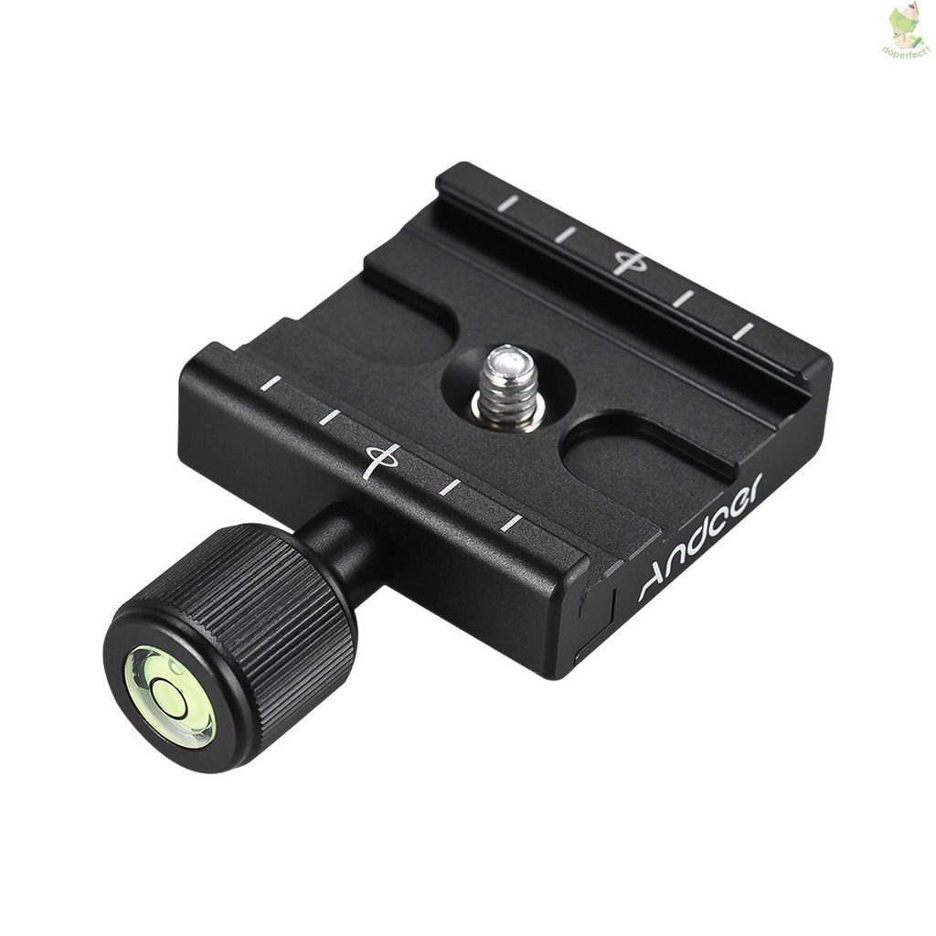 Andoer QR-50 Quick Release Plate Clamp Adapter with Built-in Bubble Level for Arca Swiss RRS Wimberley Tripod Ball Head   Came-6.5