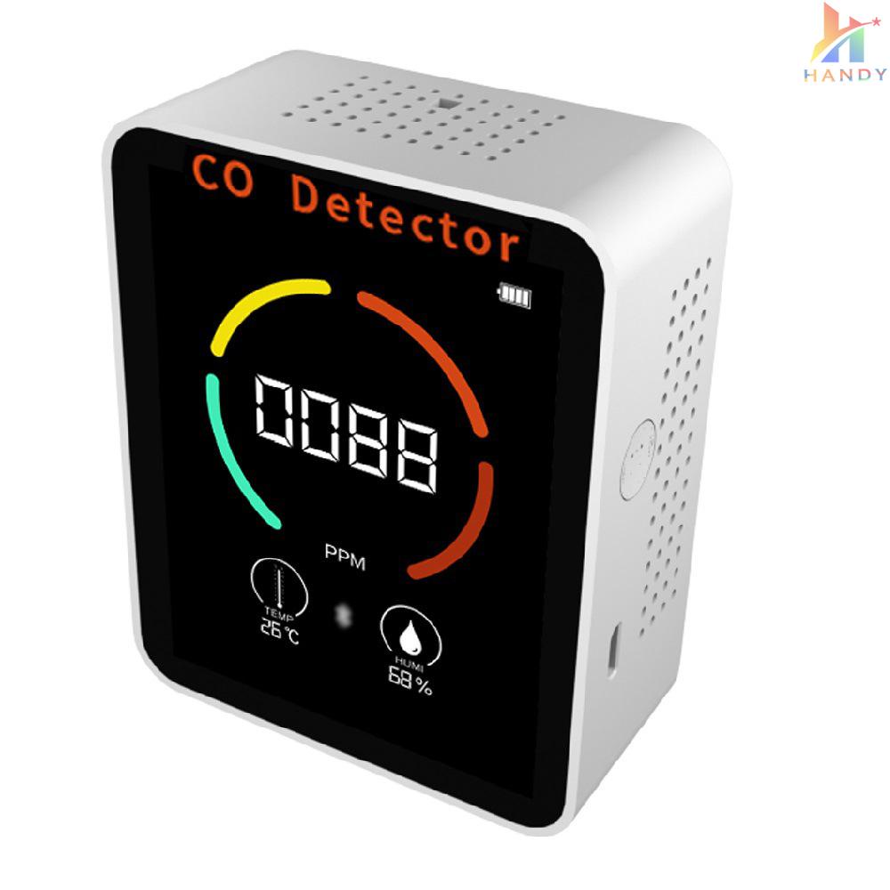 Máy Đo Độ Ẩm Không Khí 3 Trong 1 Carbon Monoxide Hỗ Trợ Theo Dõi Ứng Dụng Có Chức Năng Báo Động Cho Nhà Ở / Văn Phòng / Xe Hơi