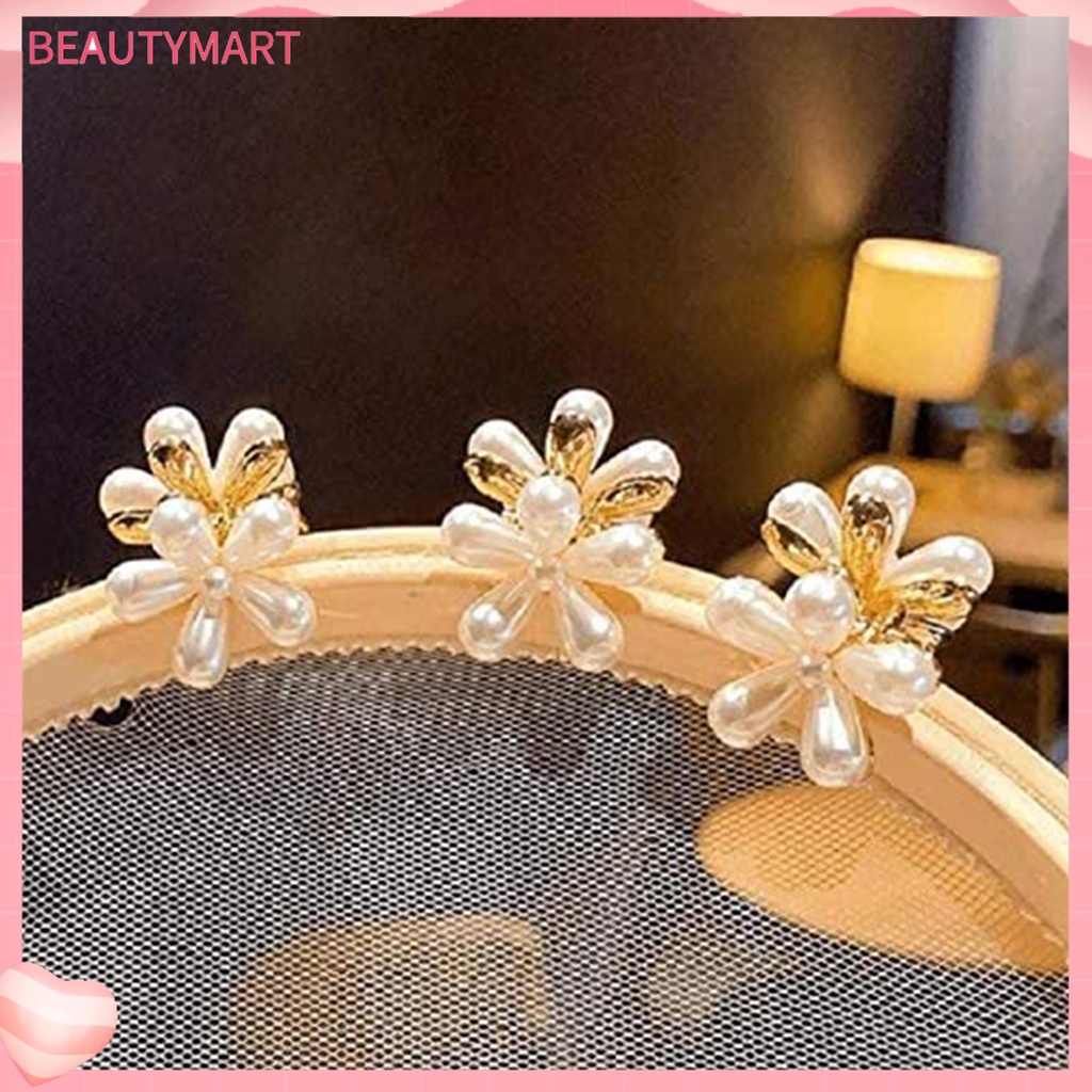 Kẹp Tóc Mini Kiểu Retro Đính Ngọc Trai Giả Dễ Thương