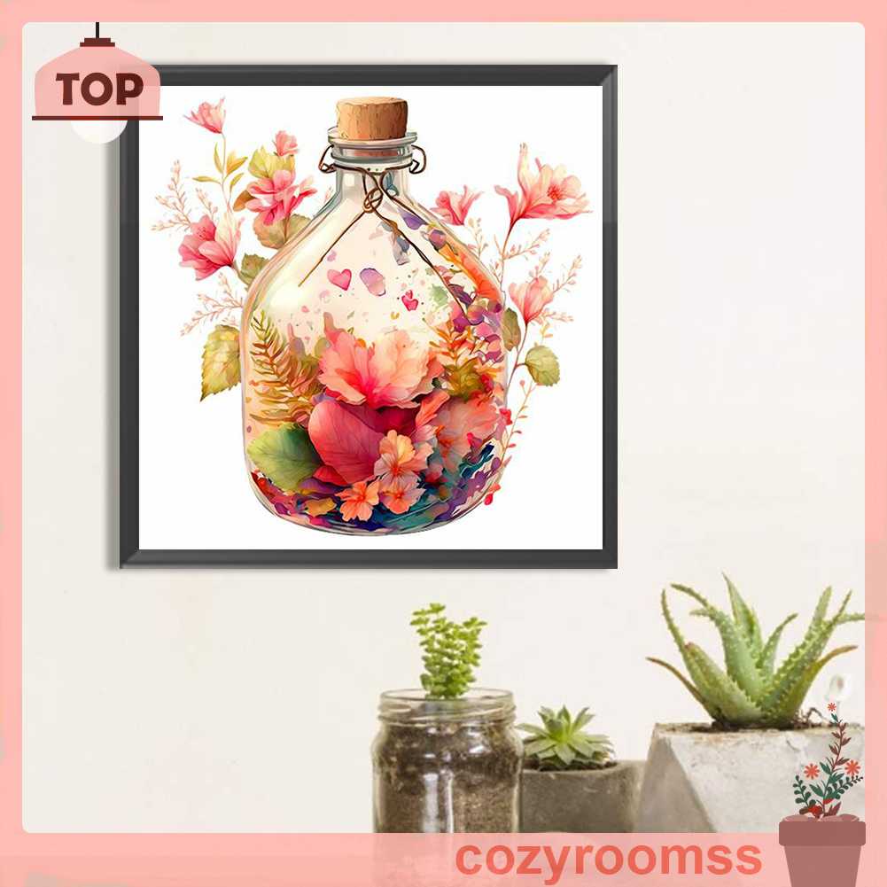 Tranh Đính Đá Kim Cương Toàn Bộ 5D DIY Hình Vẽ Hoa Trang Trí Nhà Cửa