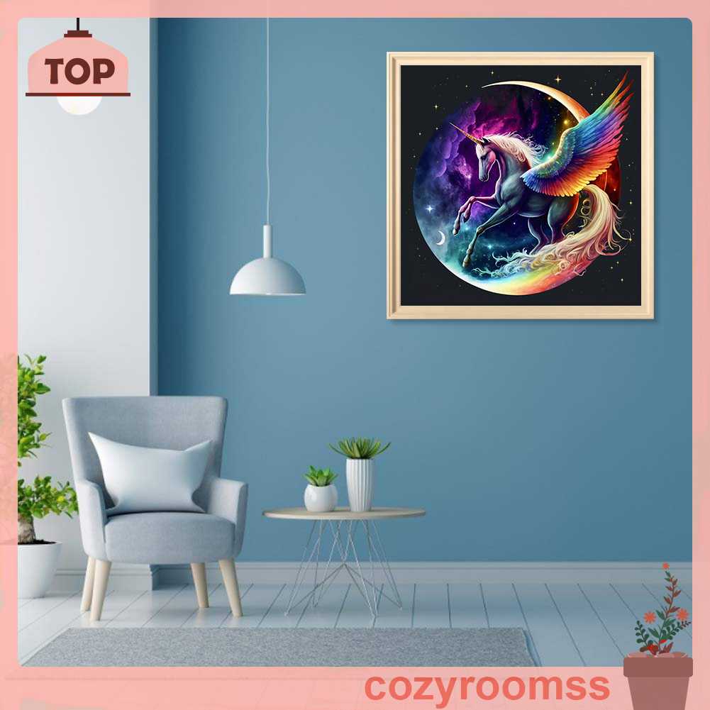 Tranh Đính Đá Kim Cương Toàn Bộ 5D DIY Hình Vẽ Ngựa