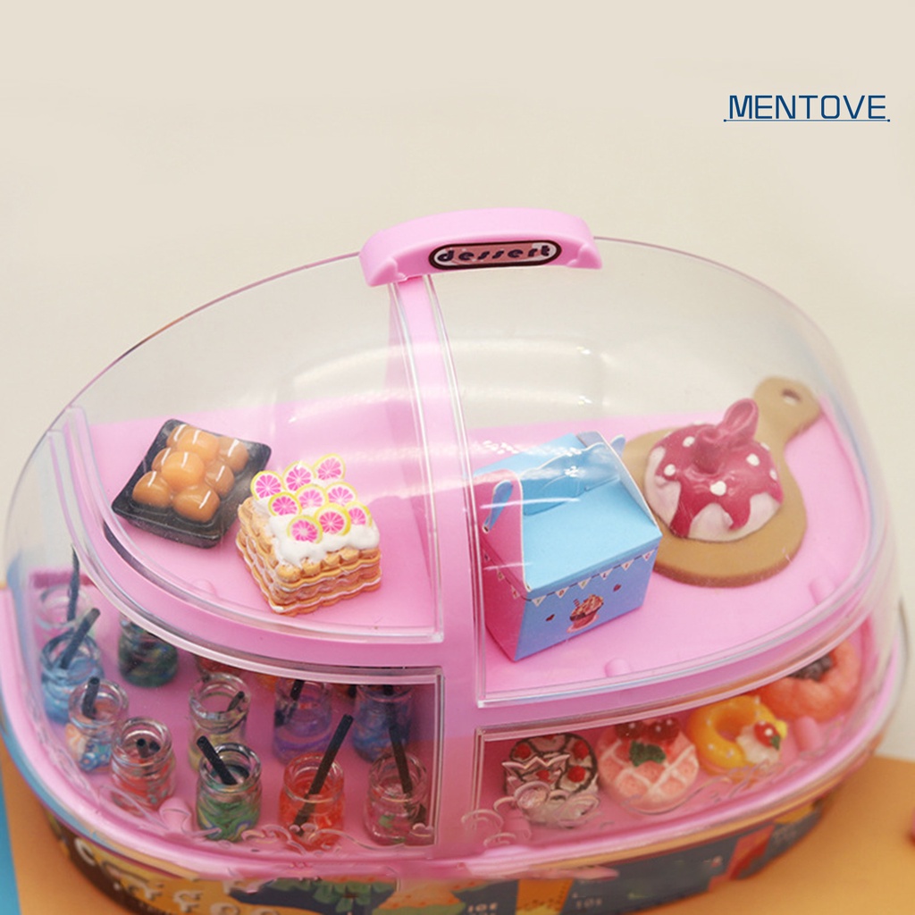 1 Set Mô Hình Tủ Trưng Bày Bánh Trong Suốt Trang Trí Nhà Búp Bê