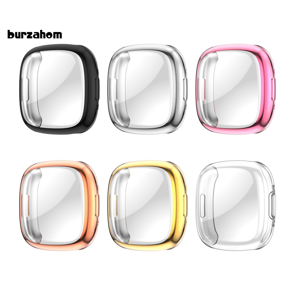 Ốp Bảo Vệ Bằng TPU Mạ Điện Chống Rơi Chống Bụi Cho Đồng Hồ Thông Minh Fitbit Versa4 / Sense2