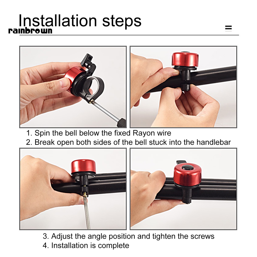 Set 2 Chuông Xe Đạp Mini Chống Ăn Mòn Có Thể Xoay Được