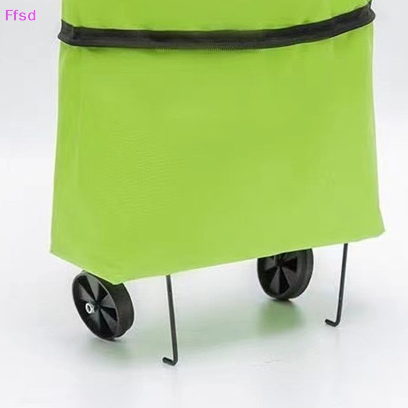 {Ffsd} Hàng Bán Chạy * Túi Mua Sắm Bằng Nylon Có Bánh Xe Kéo Mở Rộng Có Thể Tái Sử Dụng