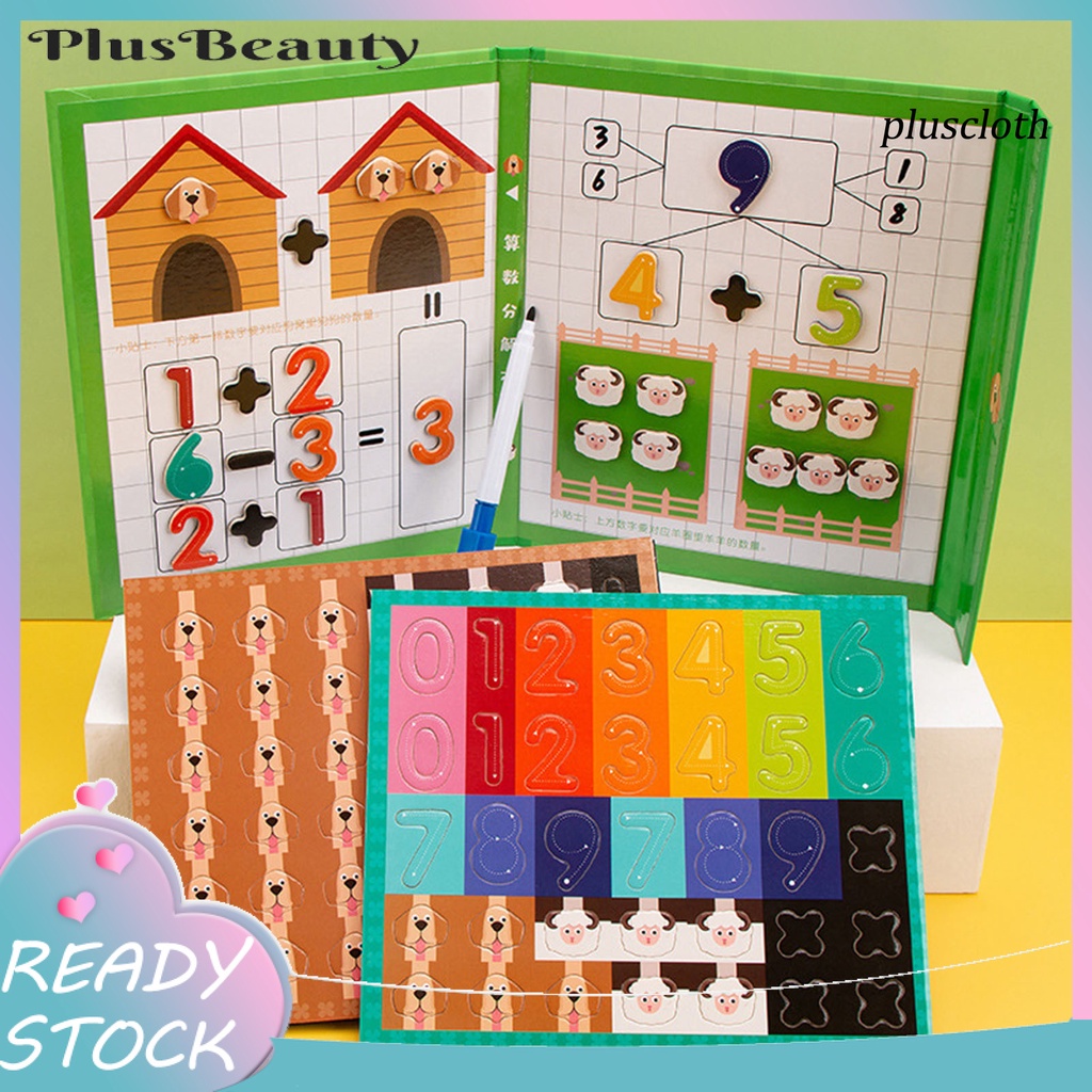 1 Bộ Đồ Chơi Học Toán Họa Tiết Hoạt Hình Mắt Bằng Tay Kết Hợp Đánh Số ic Dành Cho Trẻ Em