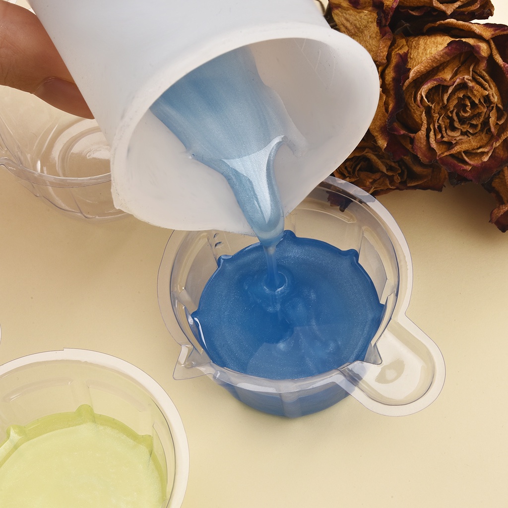 10/50 cái 40ml nhựa rõ ràng đo Cup dùng một lần lỏng Container Dược phẩm Cup Dụng cụ nhà bếp UV Epoxy pha chế Cup