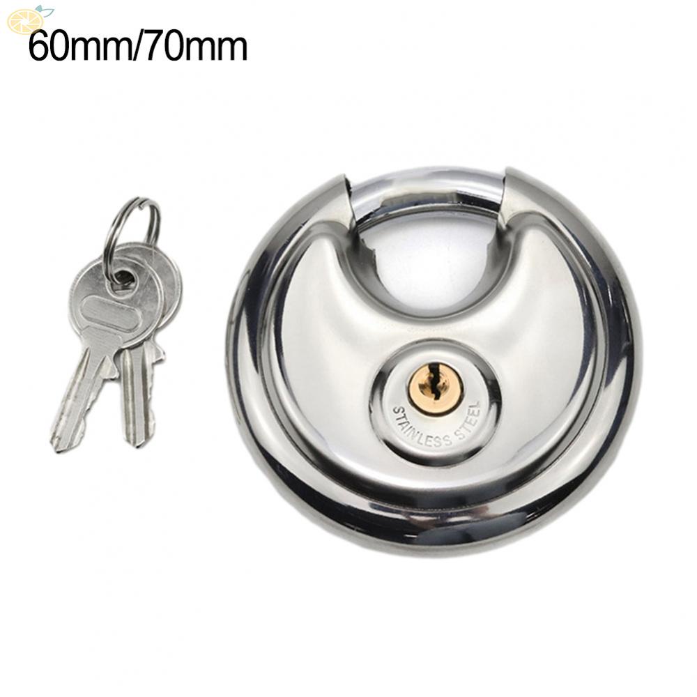 1 Ổ Khóa Đĩa Tròn Bằng Thép Không Gỉ 60 / 70MM