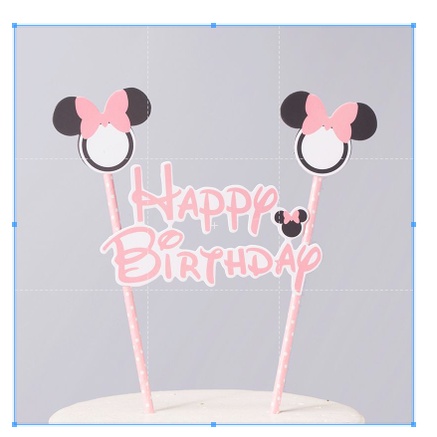 Thẻ In Hình Hoạt Hình Trang Trí Bánh Kem Sinh Nhật Cho Bé