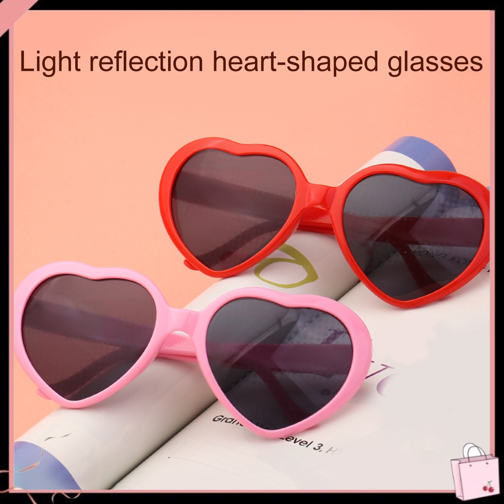 Kính Mát Hình Trái Tim Phản Quang Phong Cách Vintage Thời Trang Cho Nữ