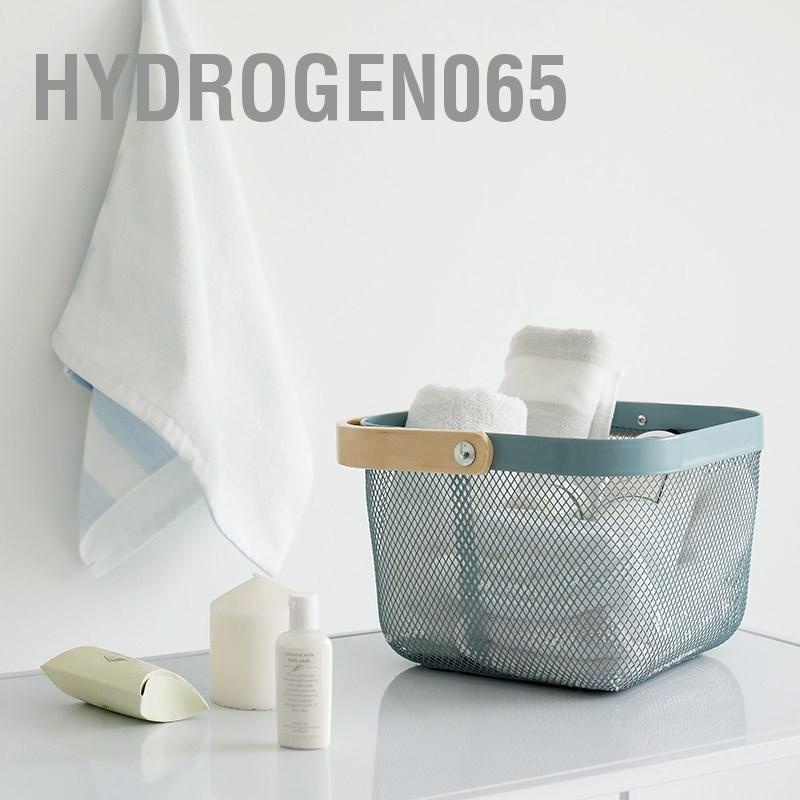 Hydrogen065 Rây Trái Cây Chất Liệu Kim Loại Tay Cầm Di Động Thoải Mái Chống Mài Mòn Rổ Xả Rau Thiết Thực Cho Nhà Bếp