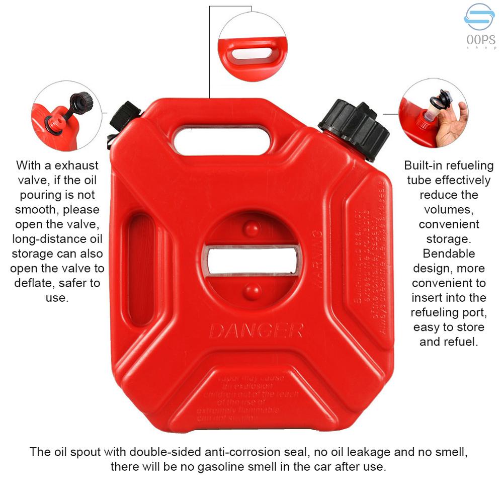 Bình Đựng Nhiên Liệu 1.3 Gallon Dung Tích 5L Chống Tĩnh Điện Có Khóa Và Chìa Khóa Cho Xe Hơi Xe Tải SUV ATV