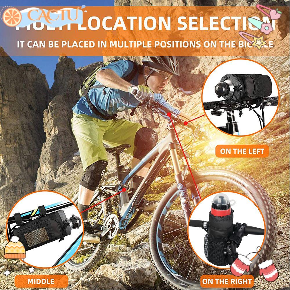 CACTU Túi Đựng Nước Giữ Nhiệt Gắn Tay Lái Xe Đạp Tiện Dụng