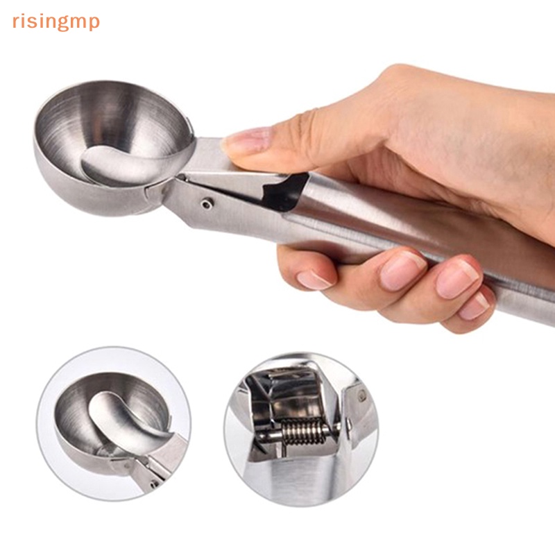 1 Muỗng Làm Kem / Tráng Miệng Bằng Thép Không Gỉ Hình Quả Bóng