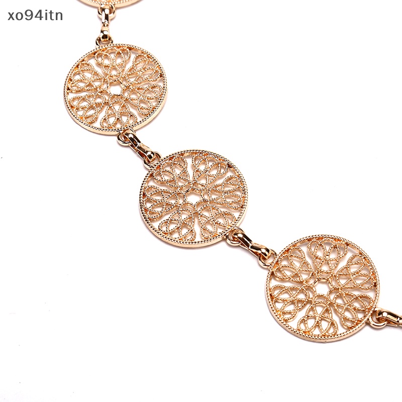 Thắt Lưng Dây Xích Bằng Kim Loại Màu Vàng / Bạc Thời Trang