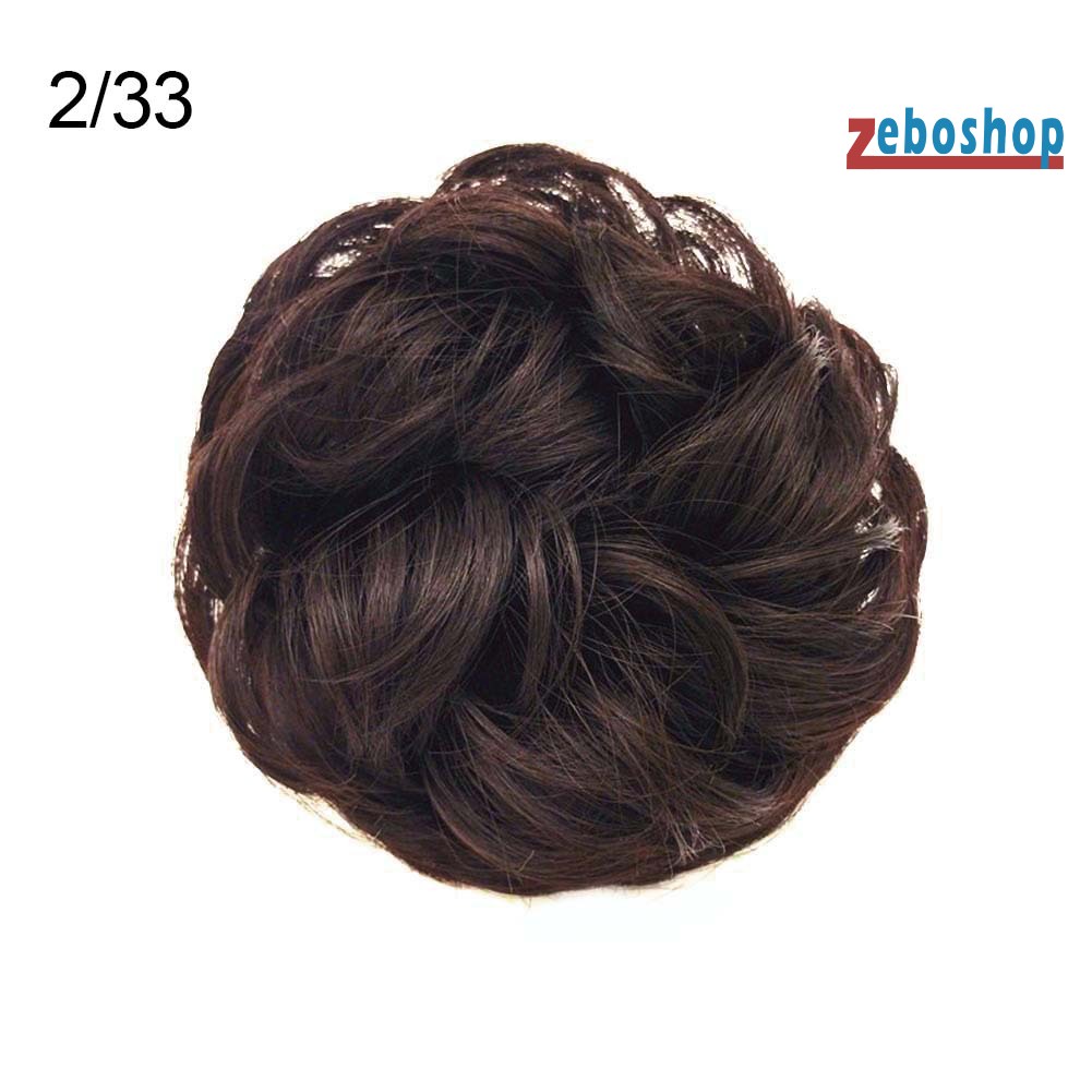 Búi Tóc Giả Kiểu Tóc Xoăn Gợn Sóng Cho Nữ