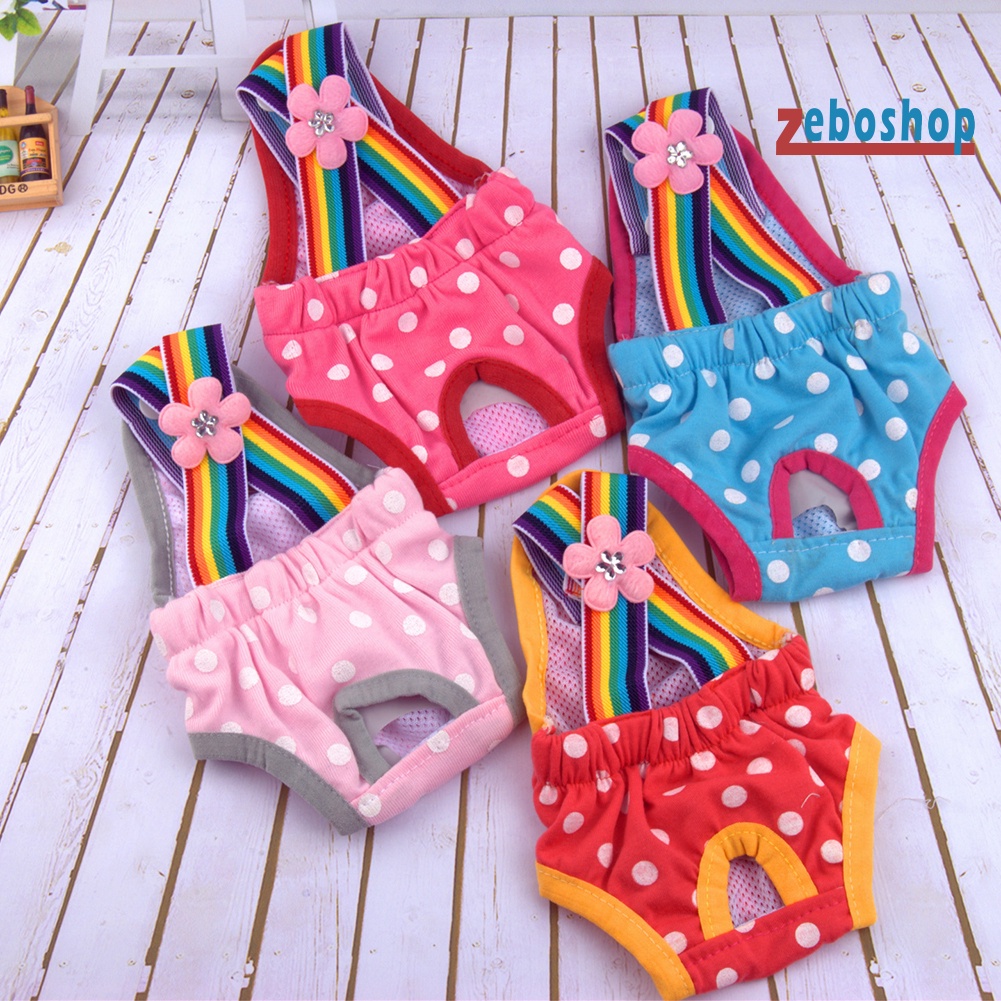 Tã Quần Họa Tiết Chấm Bi / Kẻ Sọc Dễ Thương Thoải Mái Tiện Dụng Cho Cún Cưng