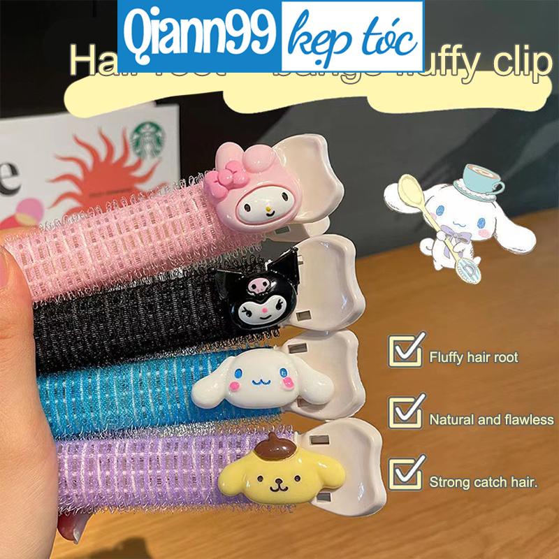 Kẹp Làm Xoăn Tóc Mái Bằng Lông Nhung Tự Nhiên Màu Kẹo Hình Melody Hoạt Hình Dễ Thương
