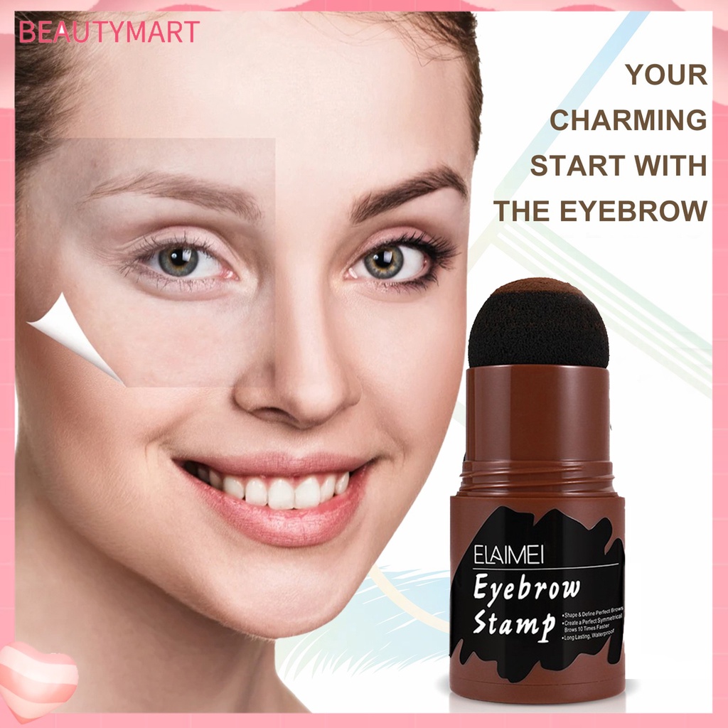 1 Bộ Phấn Kẻ Lông Mày beautymart Kết Cấu Tinh Tế Lâu Trôi Kèm Cọ Trang Điểm