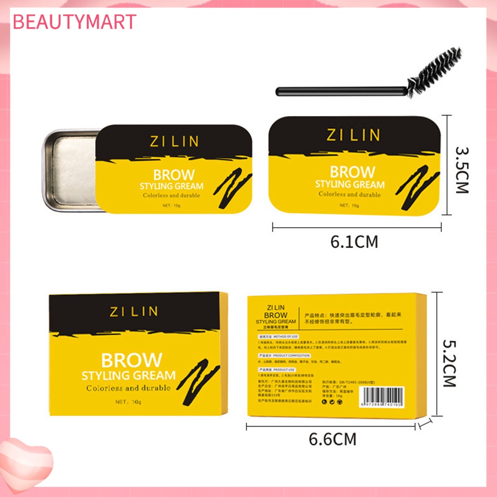 Xà Phòng Tạo Kiểu Lông Mày Tự Nhiên Lâu Trôi 10g Kèm Cọ Trang Điểm Cho Nữ